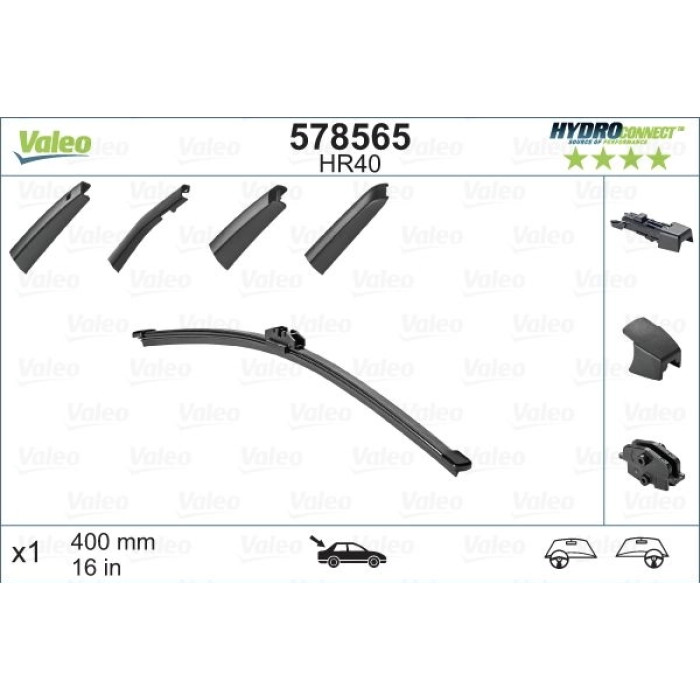 Valeo HydroConnect Rear 578565 - 40 cm Valeo HydroConnect Rear 578565 - 40 cm
