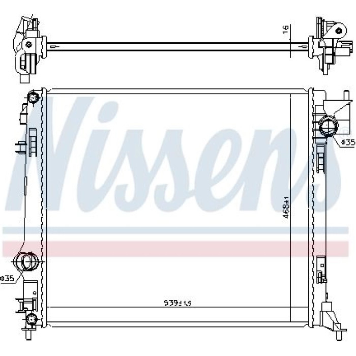 Nissens Wasserkühler PKW 637663 Nissens Wasserkühler PKW 637663
