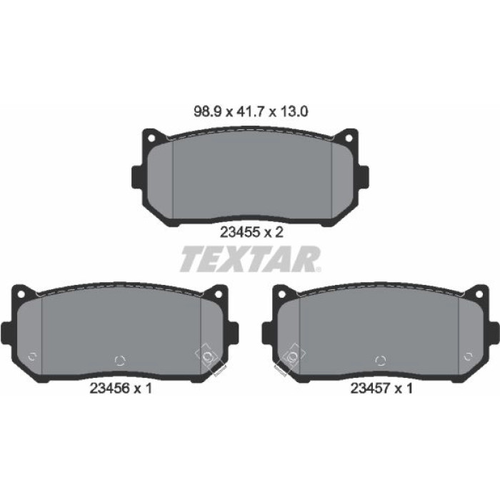 Textar Bremsbelagsatz 2345501 Textar Bremsbelagsatz 2345501
