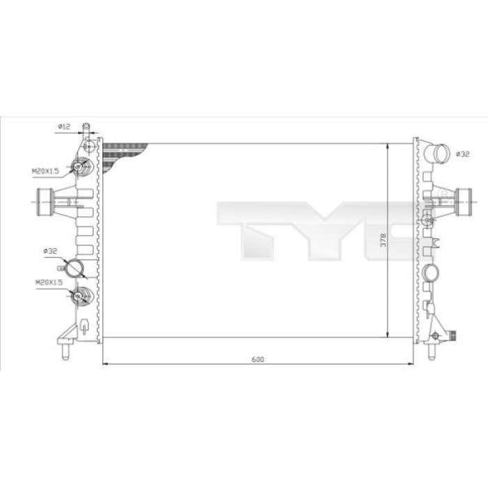 TYC Motorkühler 725-0006 TYC Motorkühler 725-0006