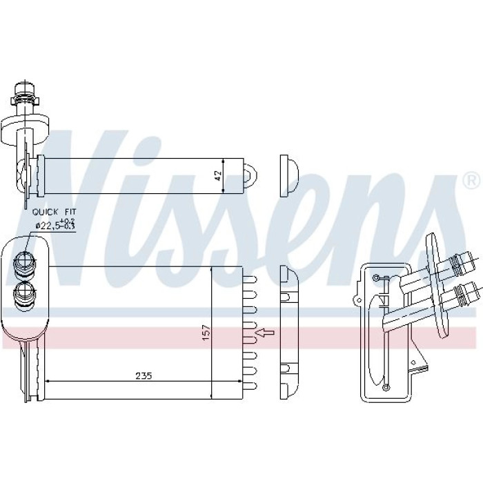 Nissens Heizungskühler PKW 73921