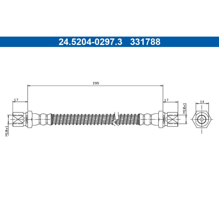 ATE Bremsschlauch 24.5204-0297.3 ATE Bremsschlauch 24.5204-0297.3