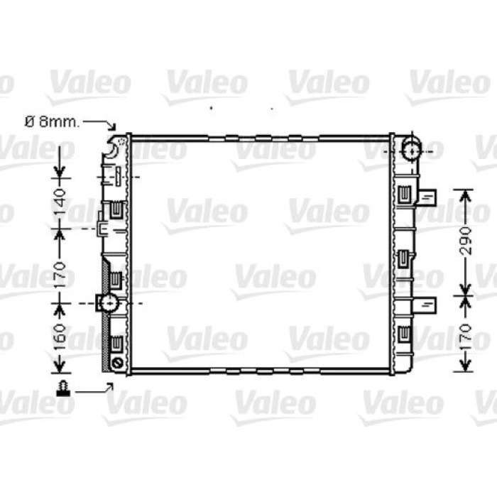 Valeo Motorkühler 733423 Valeo Motorkühler 733423
