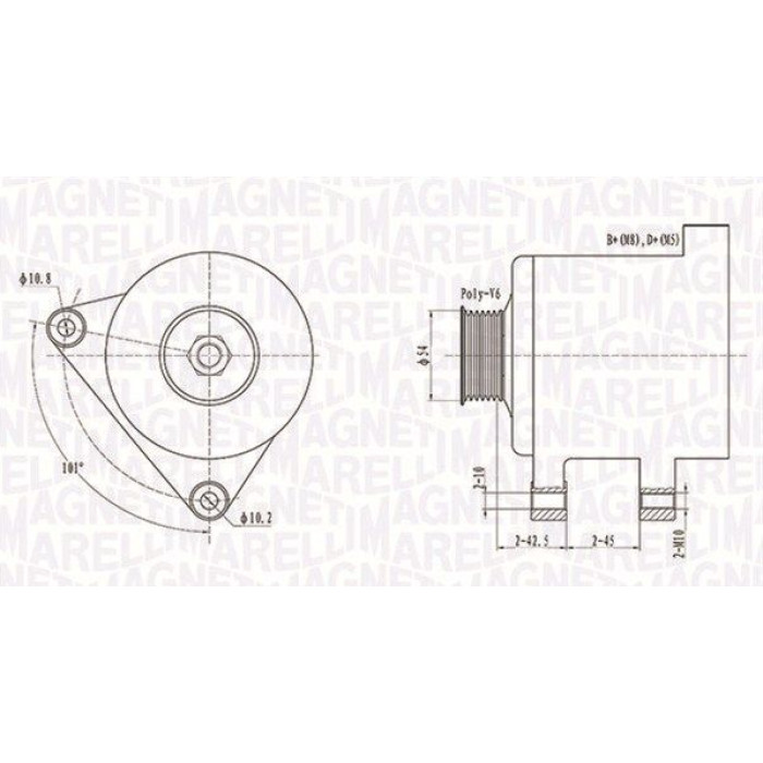Magneti Marelli Lichtmaschine 063731509010 Magneti Marelli Lichtmaschine 063731509010