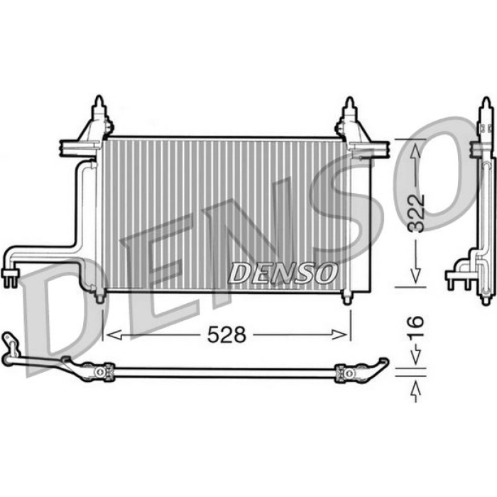 Denso Klimakondensator DCN09130 Denso Klimakondensator DCN09130