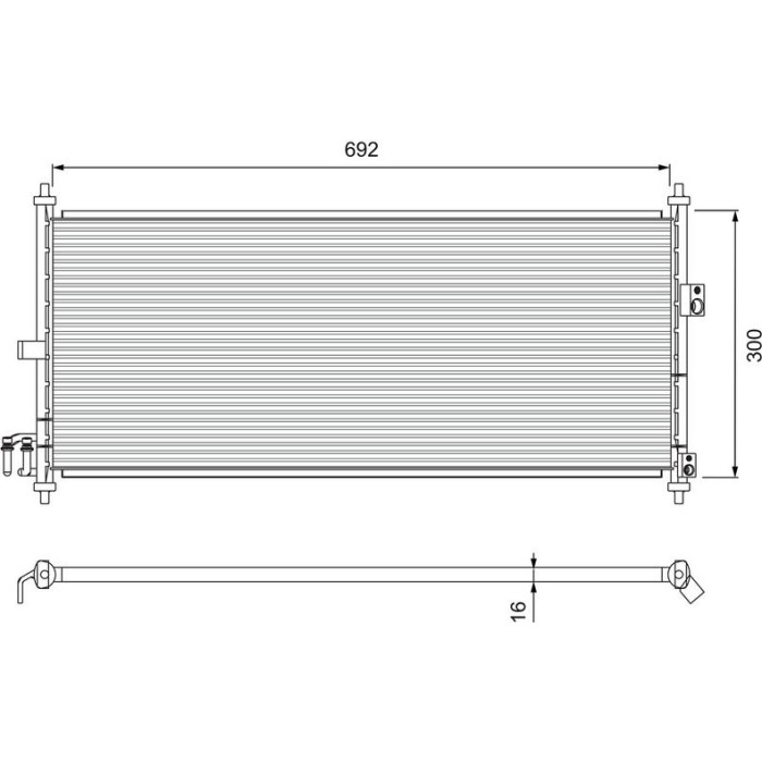 Valeo Klimakondensator 817823 Valeo Klimakondensator 817823