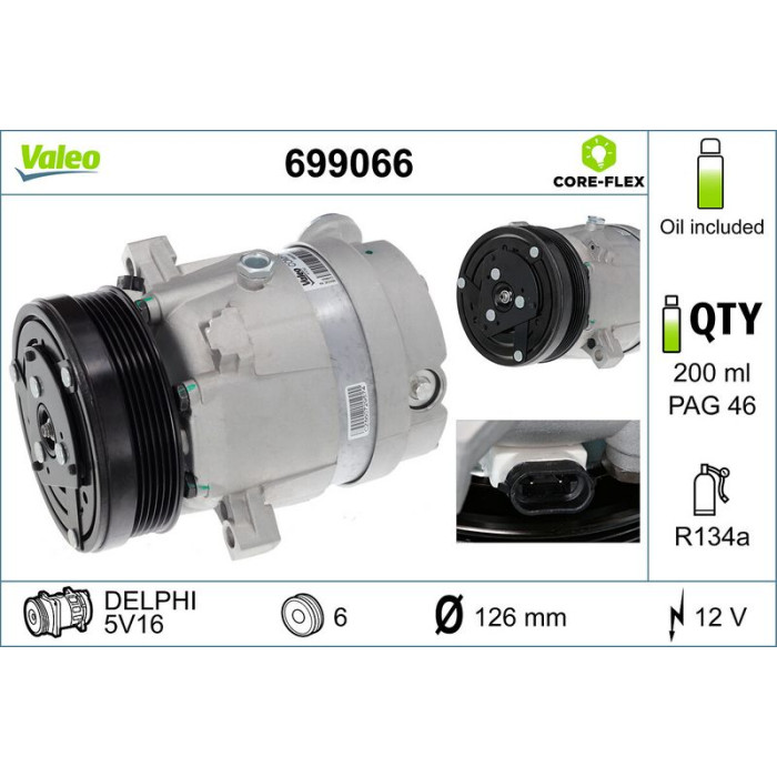 699066 Valeo Kompressor 699066 699066 Valeo Kompressor 699066