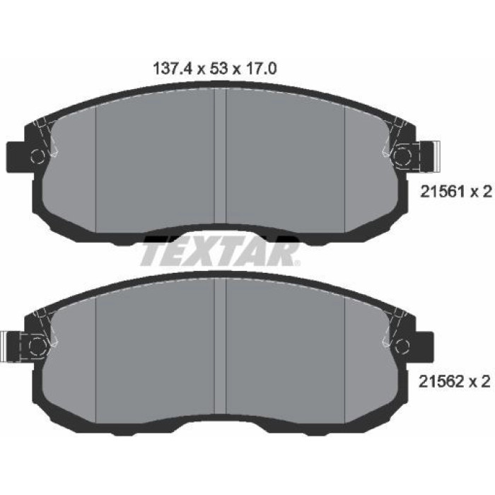 Textar Bremsbelagsatz 2156201 Textar Bremsbelagsatz 2156201