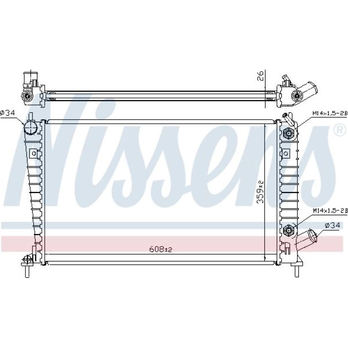 Nissens Wasserkühler PKW 68001A