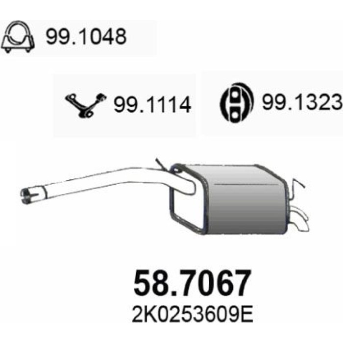 ASSO Endschalldämpfer 58.7067 ASSO Endschalldämpfer 58.7067