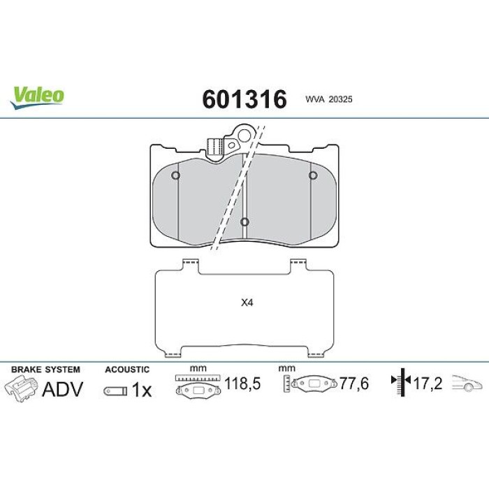 Valeo Bremsbelagsatz 601316