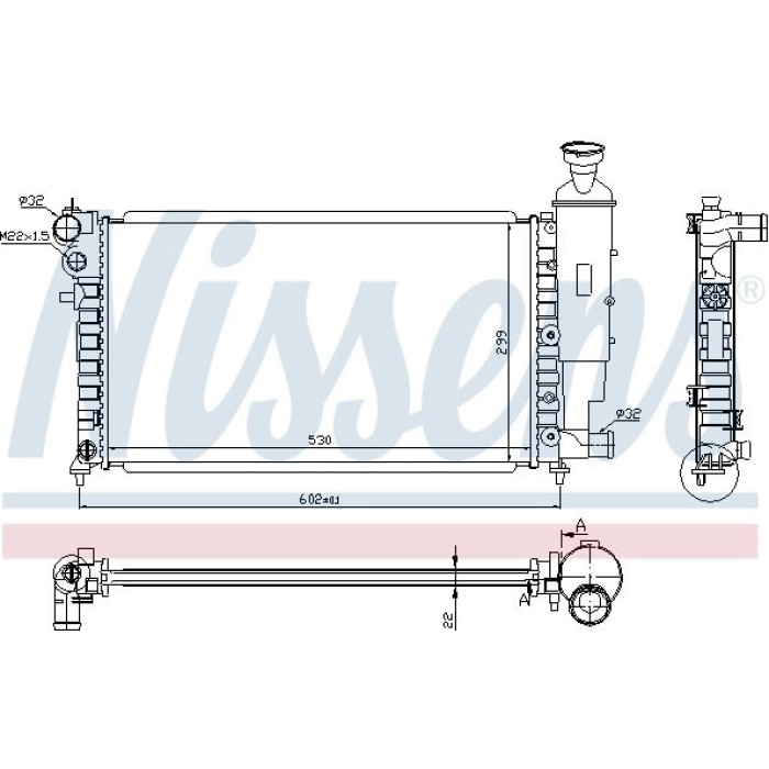 Nissens Wasserkühler PKW 63537A Nissens Wasserkühler PKW 63537A