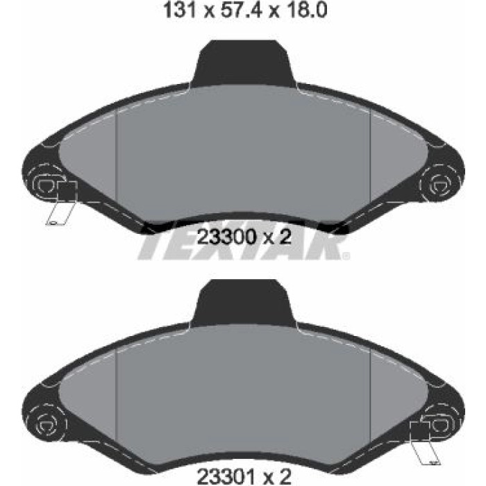 Textar Bremsbelagsatz 2330002 Textar Bremsbelagsatz 2330002