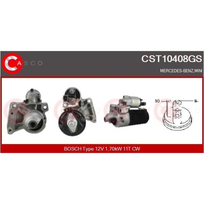 CASCO Anlasser CST10408GS CASCO Anlasser CST10408GS
