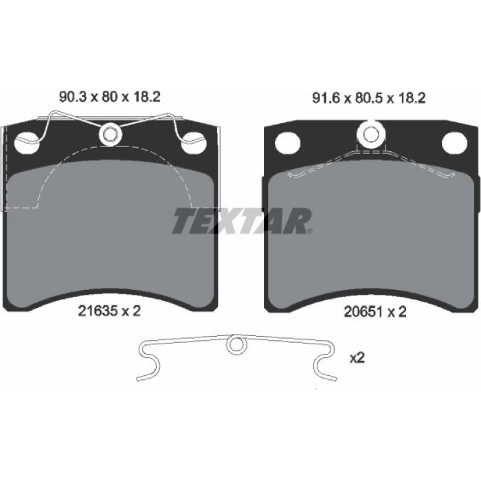 Textar Bremsbelagsatz 2163501 Textar Bremsbelagsatz 2163501