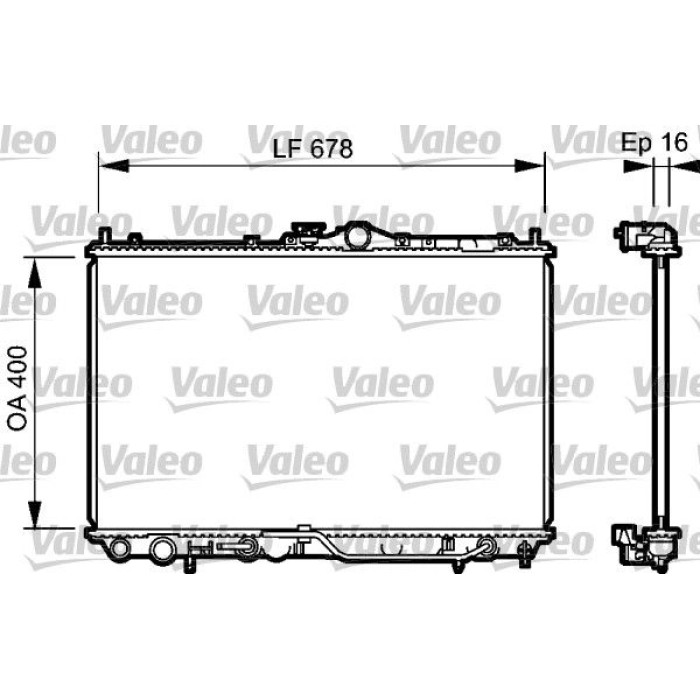 Valeo Motorkühler 734480 Valeo Motorkühler 734480