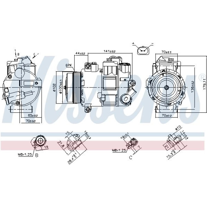 Nissens Klimakompressor PKW 890412 Nissens Klimakompressor PKW 890412