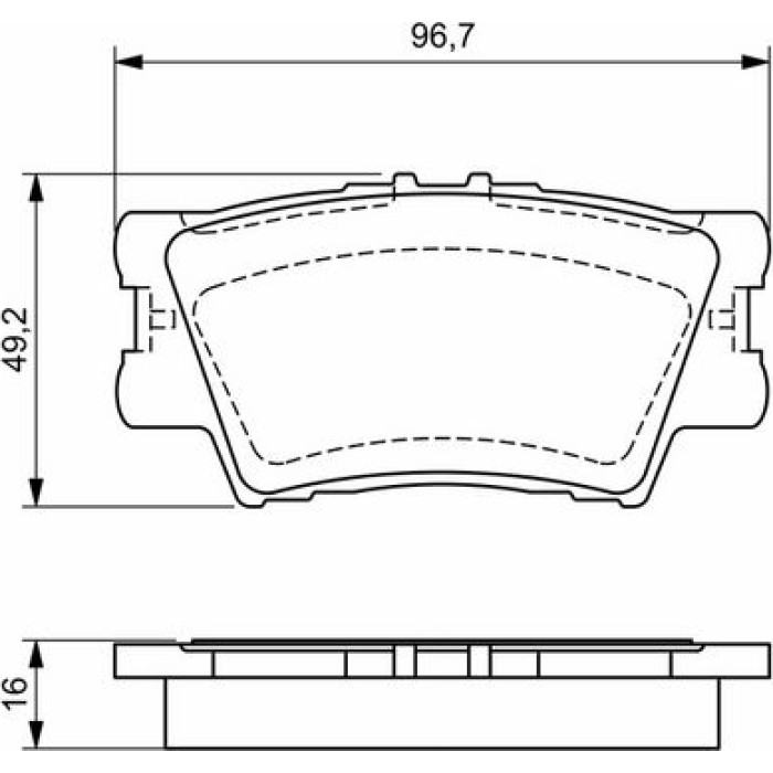 Bosch Bremsbelagsatz 0 986 494 154 Bosch Bremsbelagsatz 0 986 494 154