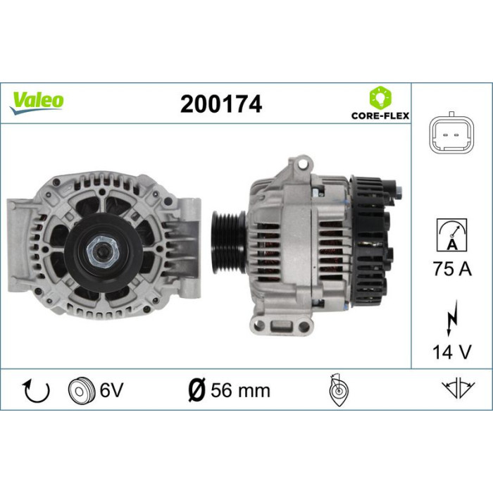 Valeo Lichtmaschine 200174 Valeo Lichtmaschine 200174