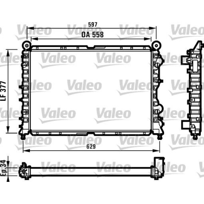 Valeo Motorkühler 731561 Valeo Motorkühler 731561
