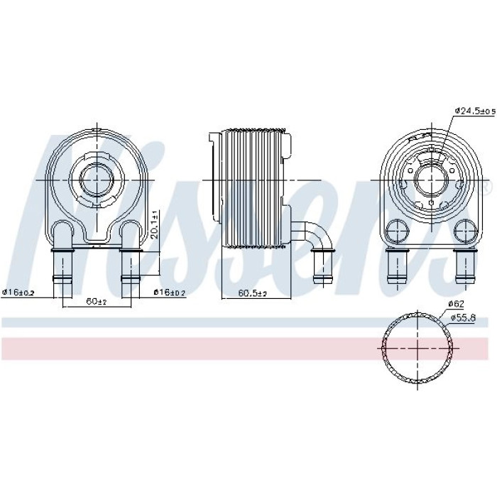 Nissens Ölkühler PKW 91249 Nissens Ölkühler PKW 91249