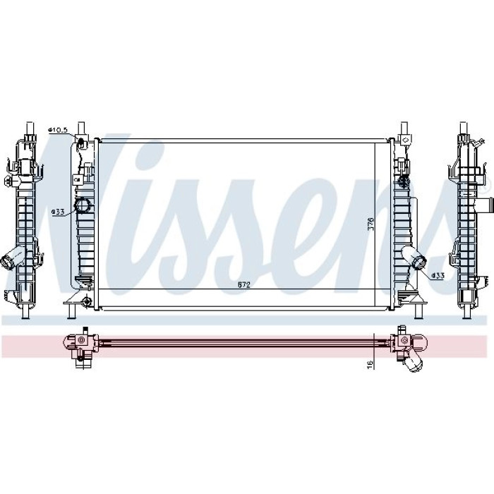 Nissens Wasserkühler PKW 68521 Nissens Wasserkühler PKW 68521