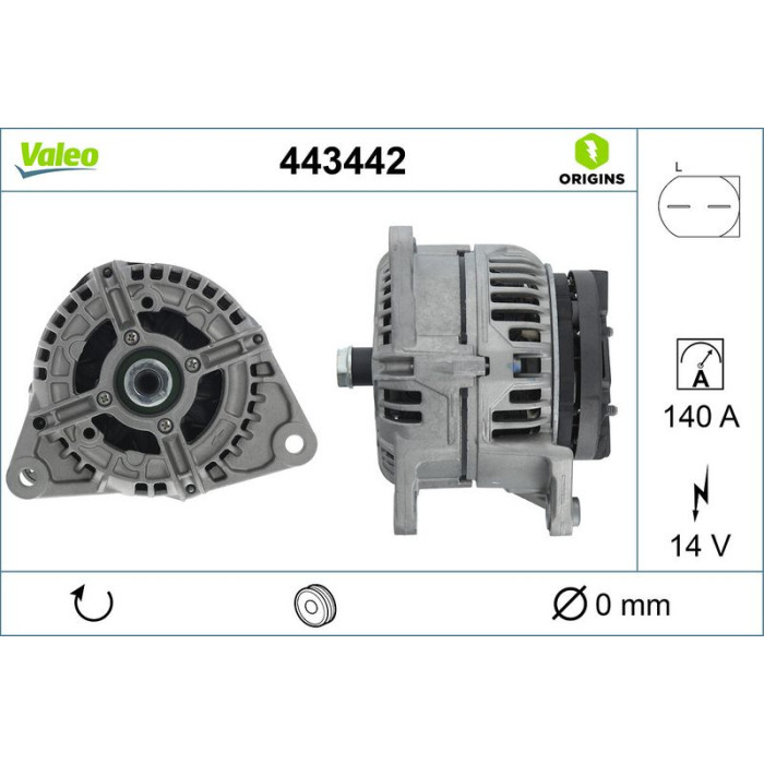 Valeo Lichtmaschine 443442 Valeo Lichtmaschine 443442