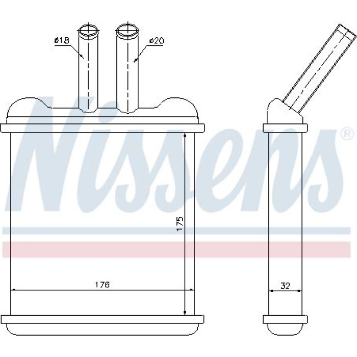 Nissens Heizungskühler PKW 76502 Nissens Heizungskühler PKW 76502