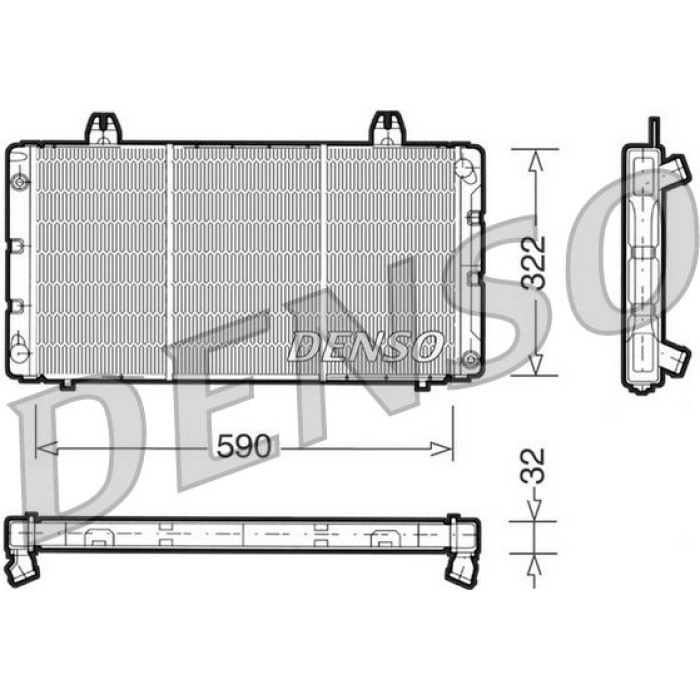 Denso Motorkühler DRM25001 Denso Motorkühler DRM25001