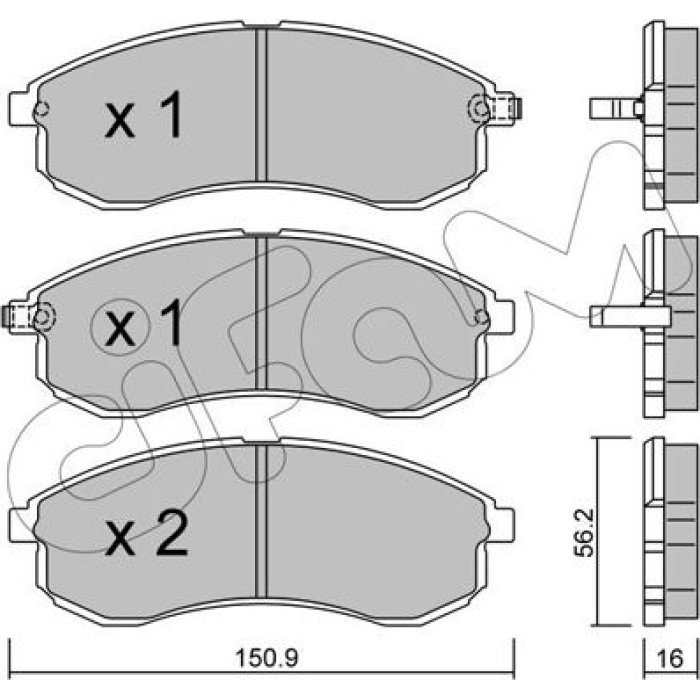 CIFAM Bremsbelagsatz, Scheibenbremse 822-482-0 CIFAM Bremsbelagsatz, Scheibenbremse 822-482-0