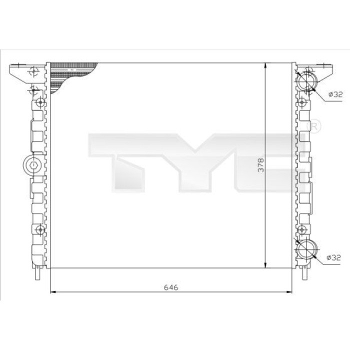 TYC Motorkühler 737-0015 TYC Motorkühler 737-0015