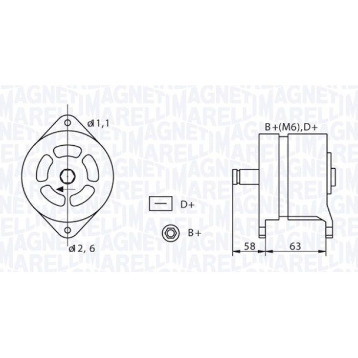 Magneti Marelli Lichtmaschine 063320049010 Magneti Marelli Lichtmaschine 063320049010