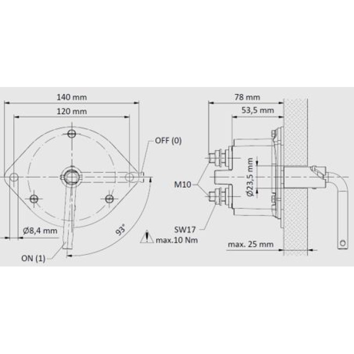 Bosch Batterieschalter 0 341 003 006 Bosch Batterieschalter 0 341 003 006