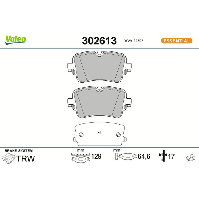 Valeo Bremsbelagsatz 302613