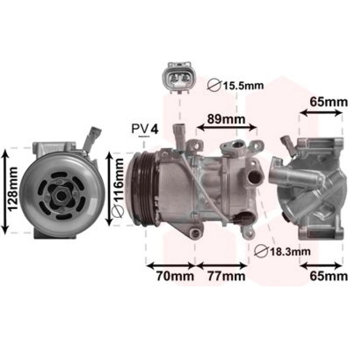 Van Wezel Klimakompressor 5300K687 Van Wezel Klimakompressor 5300K687