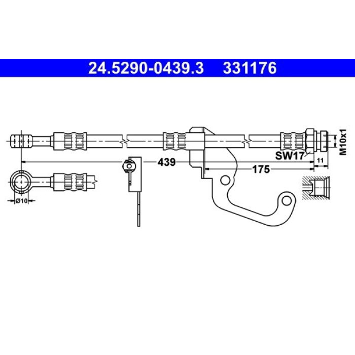 ATE Bremsschlauch 24.5290-0439.3 ATE Bremsschlauch 24.5290-0439.3