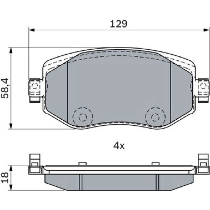 Bosch Bremsbelagsatz 0 986 424 386 Bosch Bremsbelagsatz 0 986 424 386