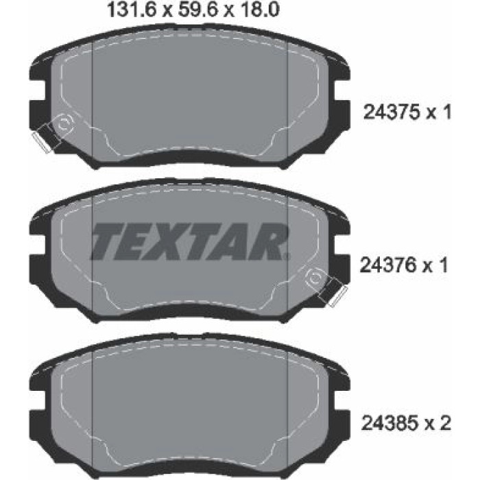Textar Bremsbelagsatz 2437501