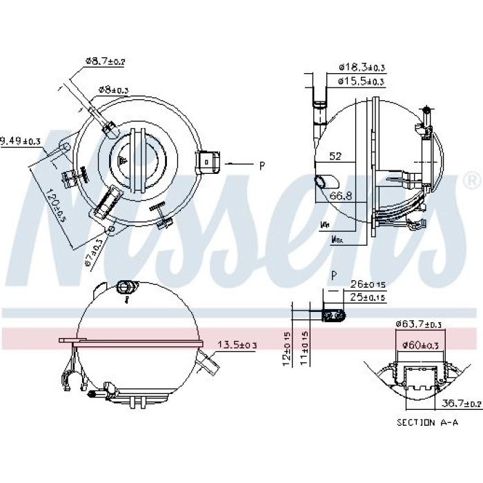Nissens Kühlmittel-Ausgleichsbehälter 996116 Nissens Kühlmittel-Ausgleichsbehälter 996116