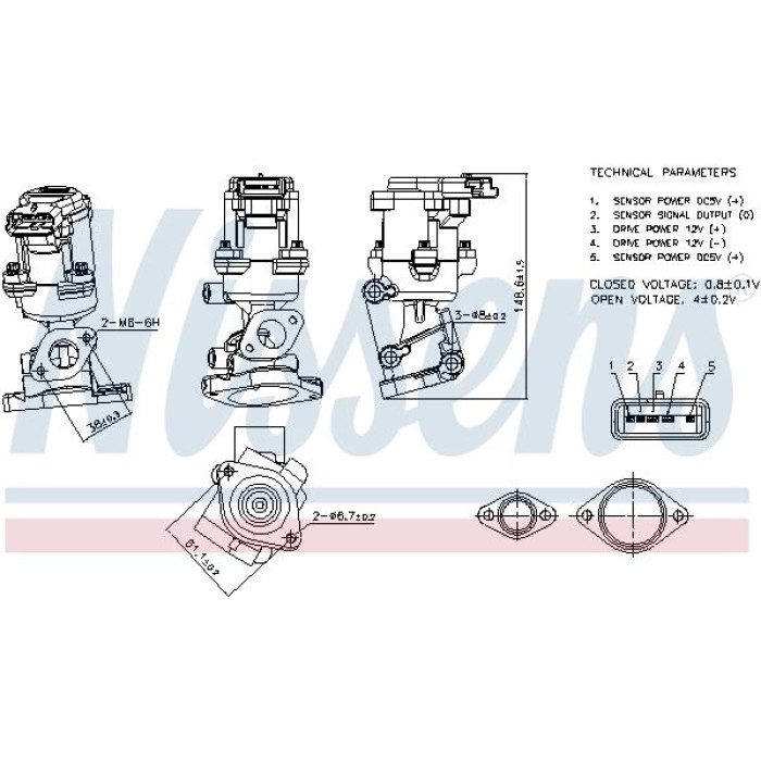 Nissens AGR-Ventil 98240 Nissens AGR-Ventil 98240