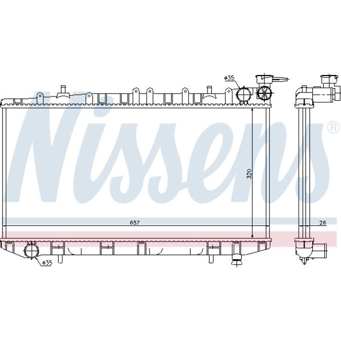 Nissens Wasserkühler PKW 62963 Nissens Wasserkühler PKW 62963