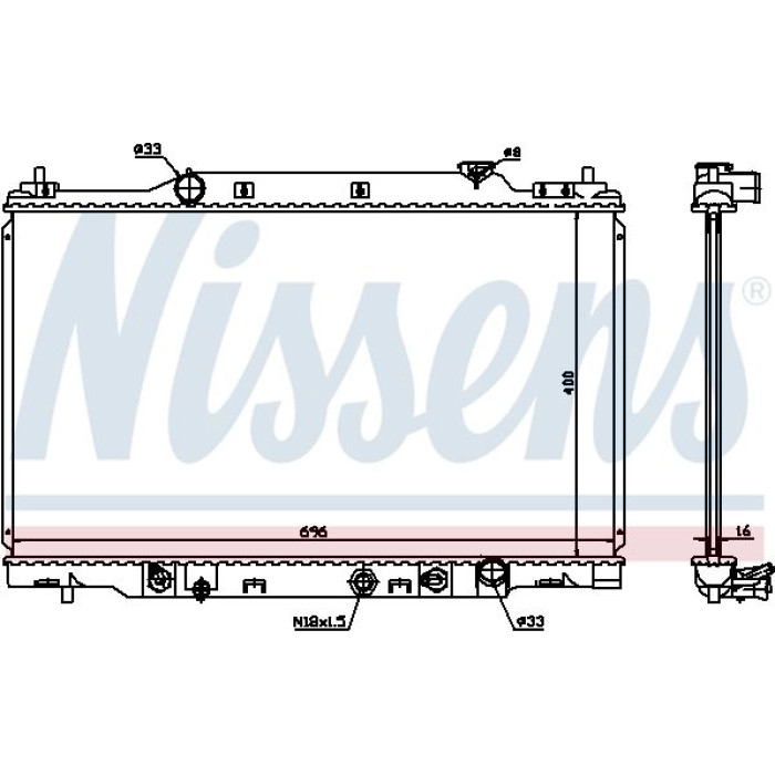 Nissens Wasserkühler PKW 68104