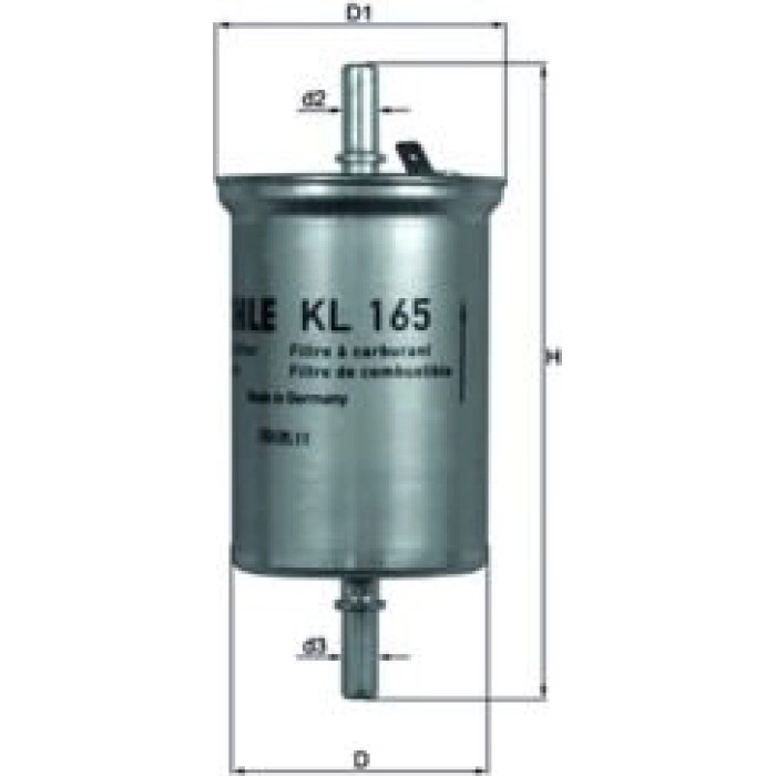 MAHLE Kraftstofffilter KL 165 MAHLE Kraftstofffilter KL 165