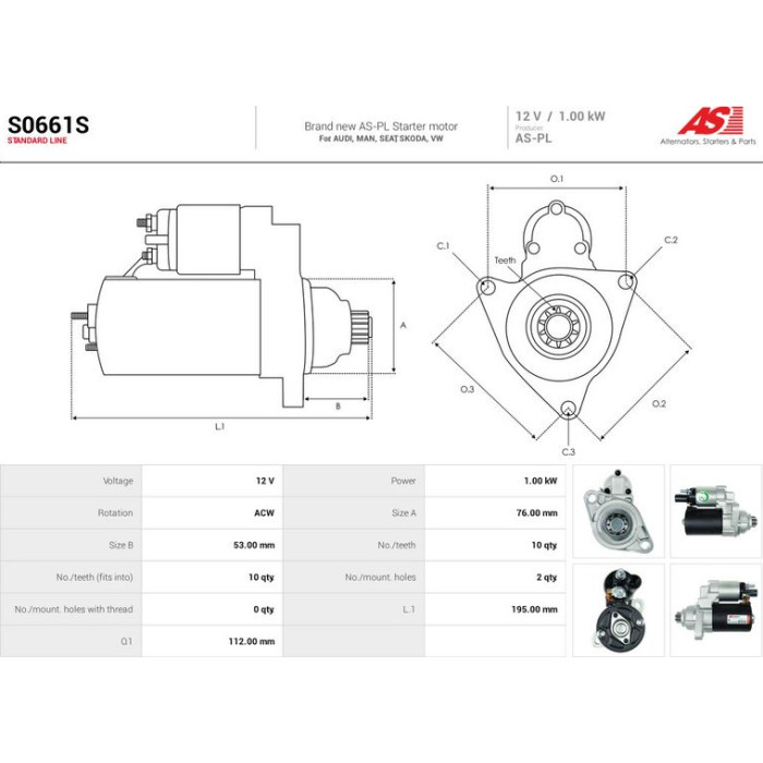 AS-PL Anlasser S0661S