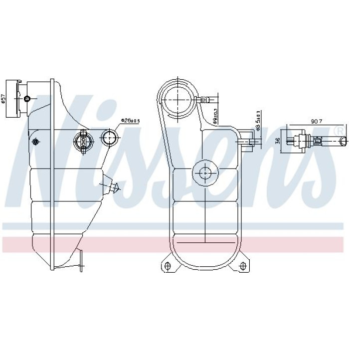 Nissens Kühlmittel-Ausgleichsbehälter 996364 Nissens Kühlmittel-Ausgleichsbehälter 996364