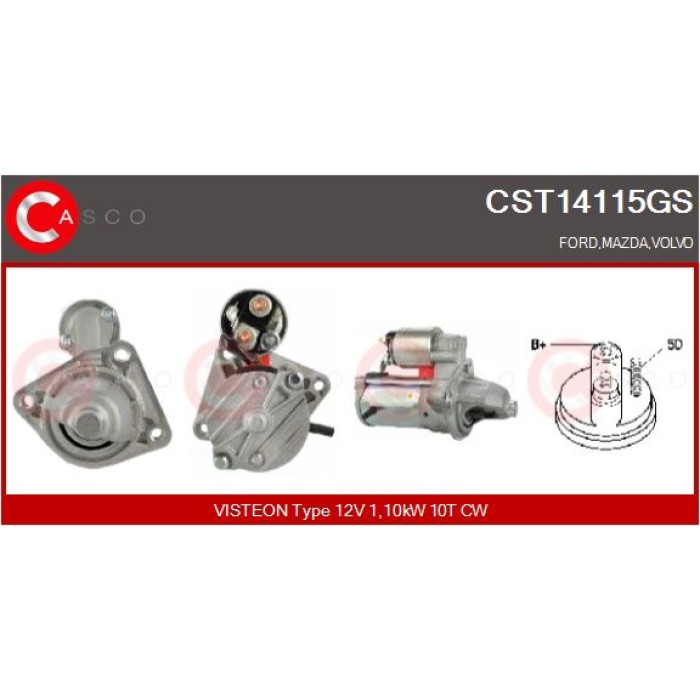 CASCO Anlasser CST14115GS CASCO Anlasser CST14115GS