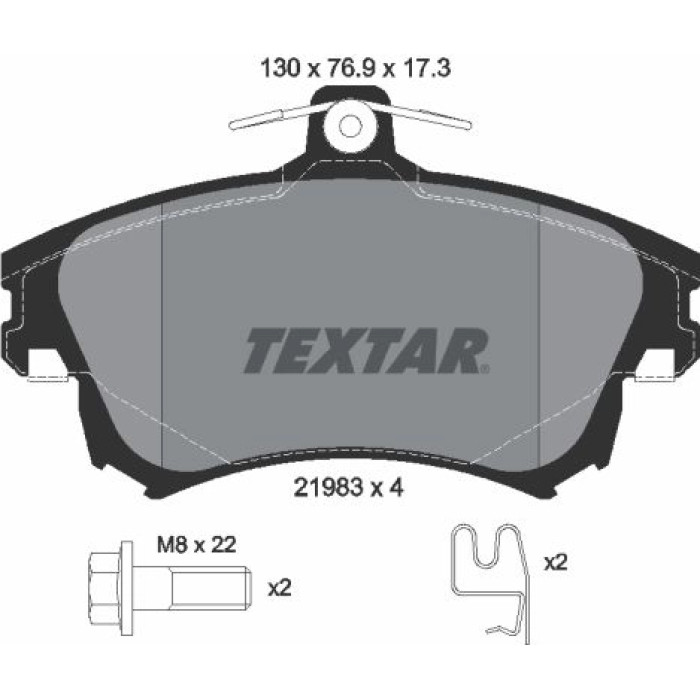 Textar Bremsbelagsatz 2198302 Textar Bremsbelagsatz 2198302