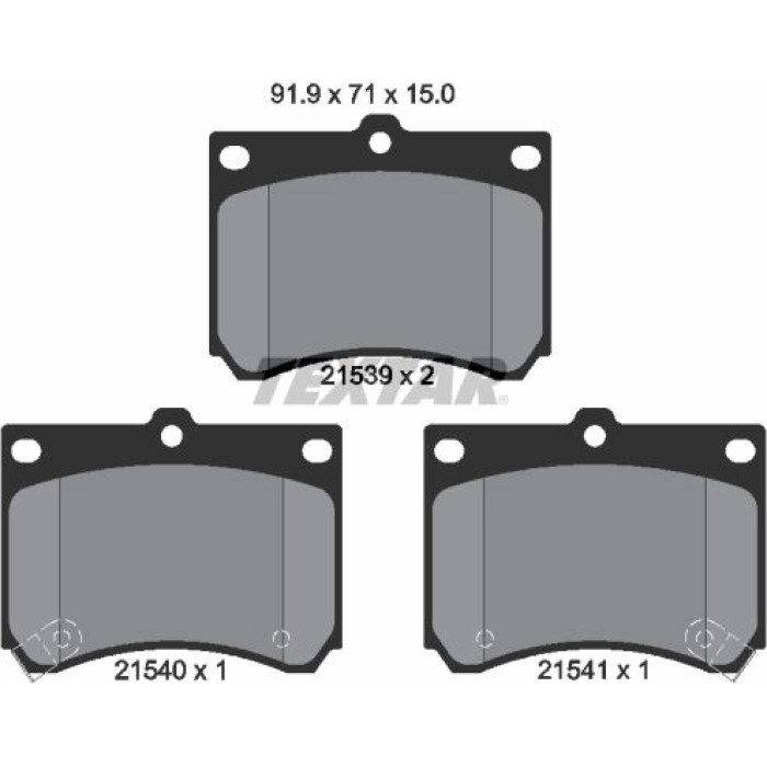 Textar Bremsbelagsatz 2153901 Textar Bremsbelagsatz 2153901