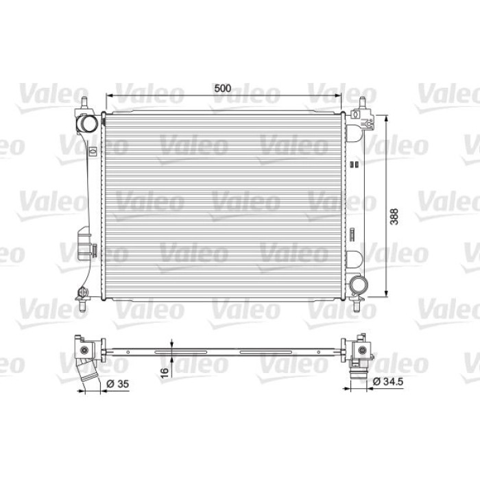 Valeo Motorkühler 701729 Valeo Motorkühler 701729