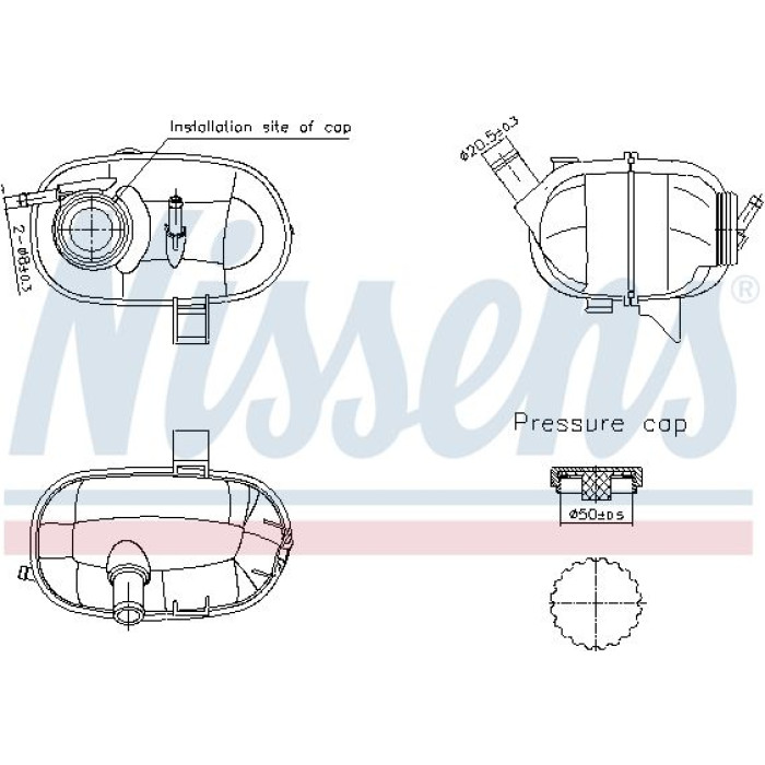 Nissens Kühlmittel-Ausgleichsbehälter 996339 Nissens Kühlmittel-Ausgleichsbehälter 996339